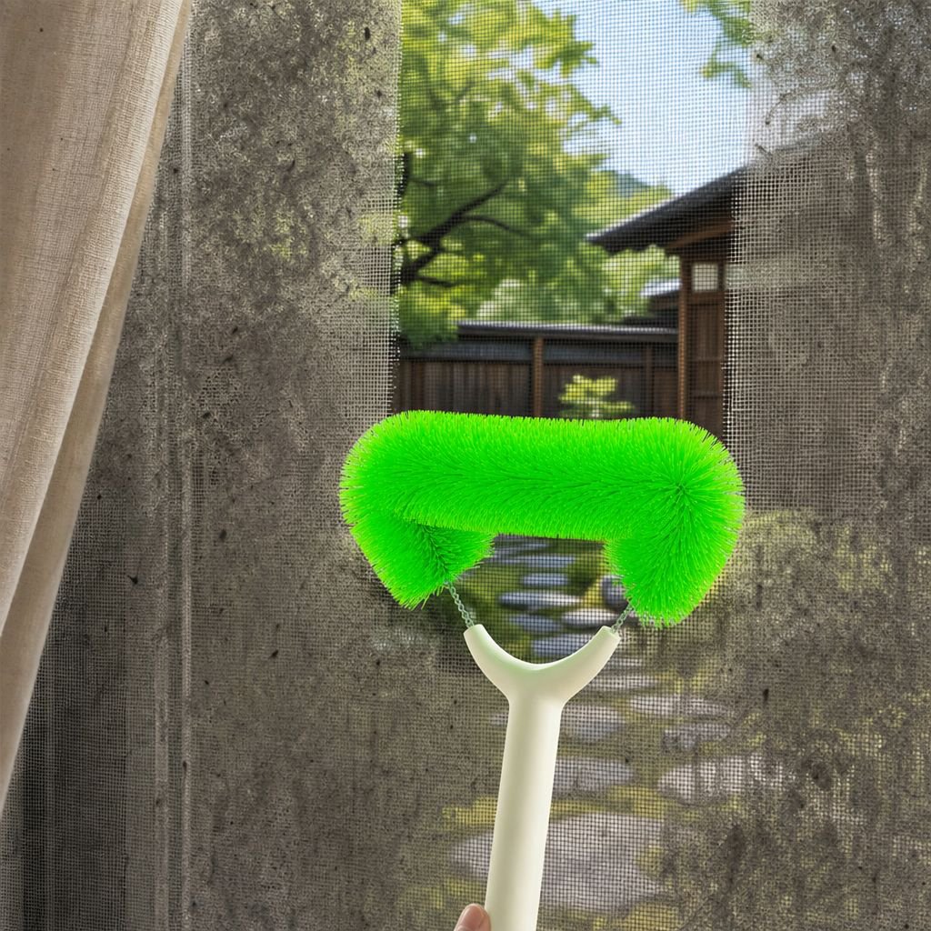 分解せずに使える窓掃除用ブラシ