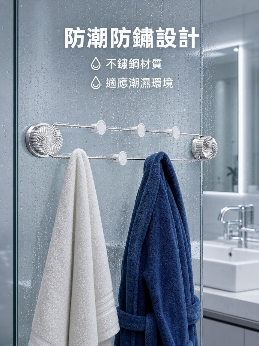 免打孔吸盤不銹鋼排鉤