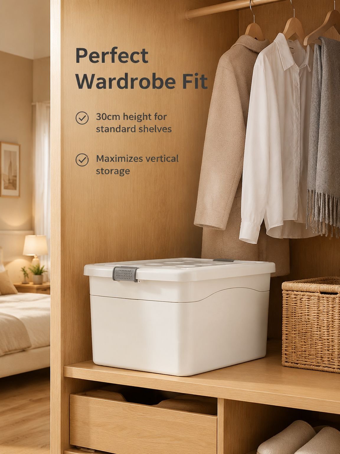 Heavy-duty storage bin for clothing and bedding