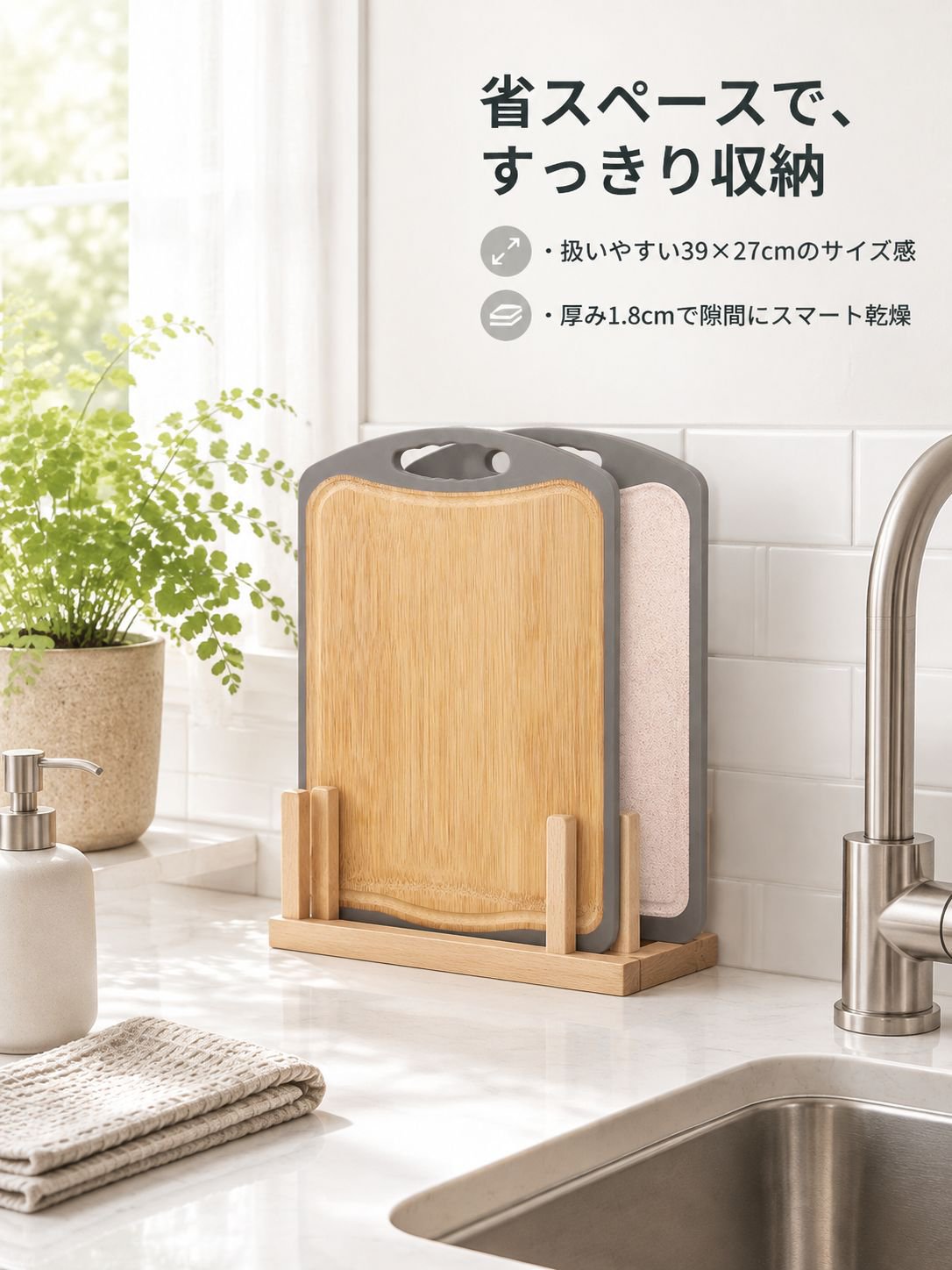 竹一枚板まな板（家庭用・フルーツ用・両面使用可）