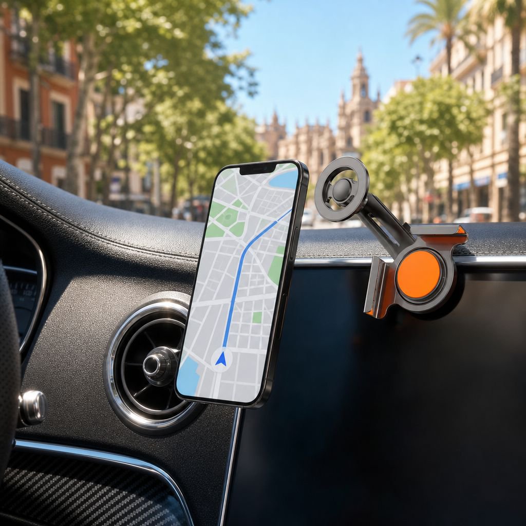 Soporte de navegación magnético para coche, apto para tablero y consola central