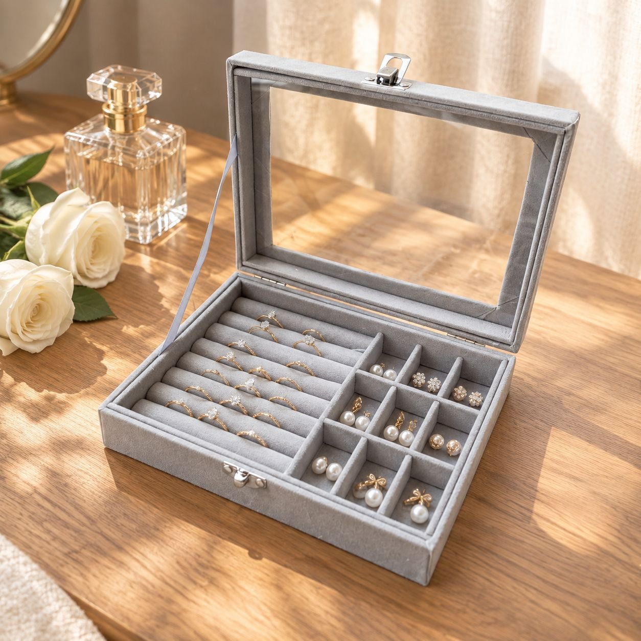 Exquisite portable storage box jewelry box
