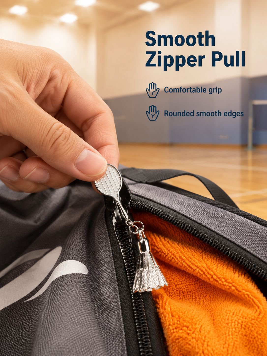 Badminton Racket Keychain
