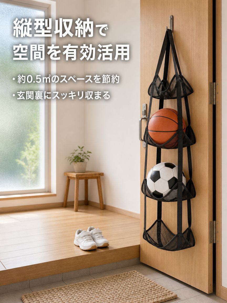 ボール収納用吊り下げバッグ