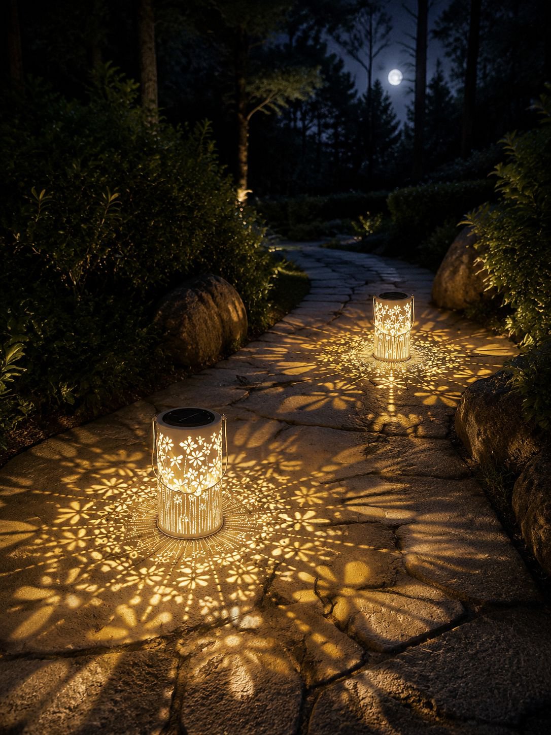 Solar night light with dragonfly design for patio decoration
