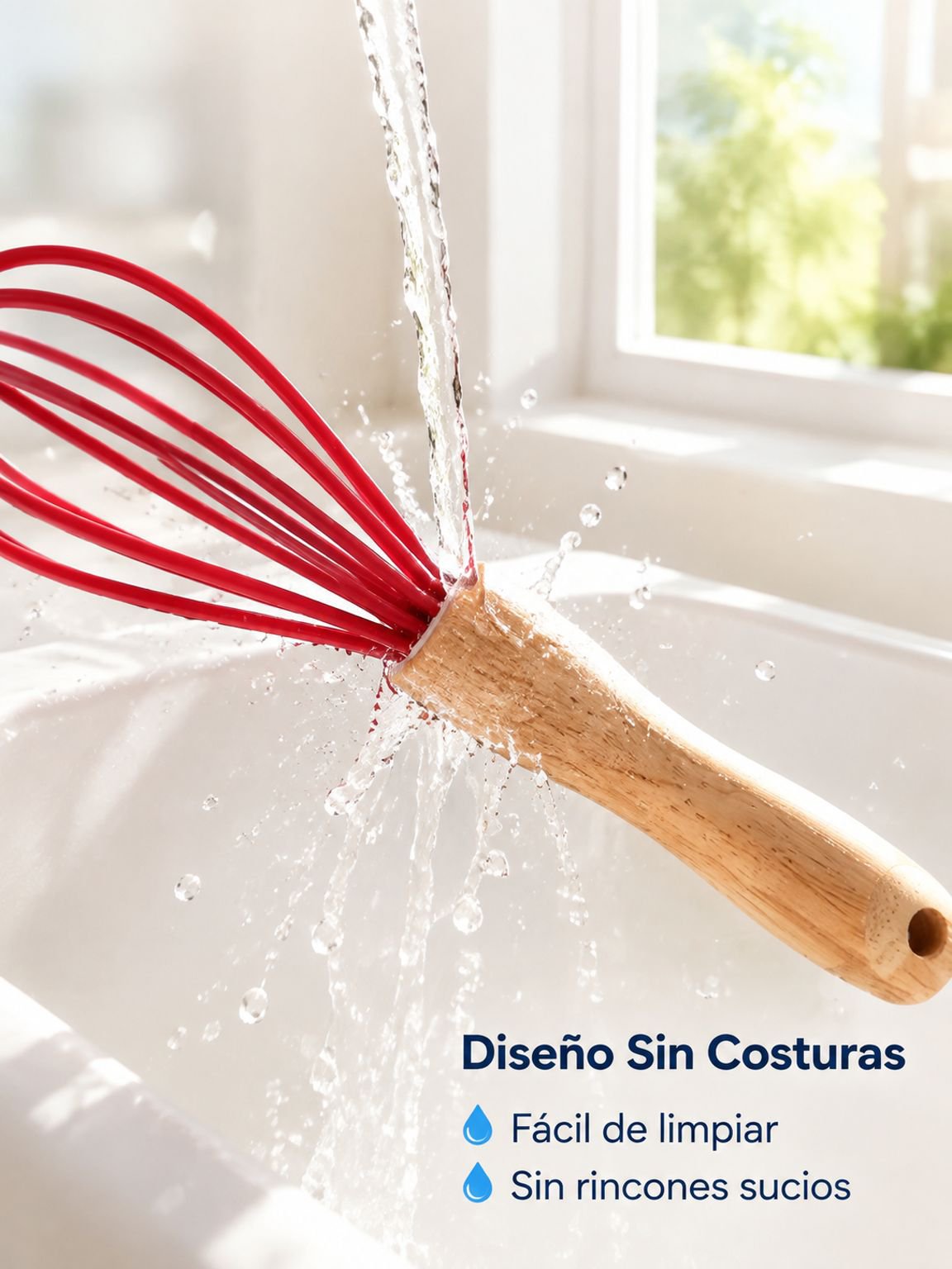 Batidor de mano para repostería y mezcla de masas
