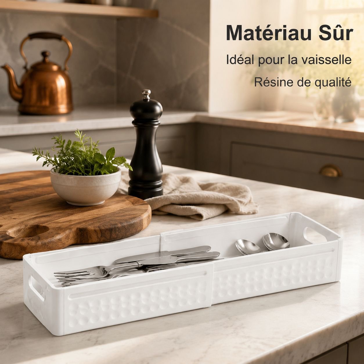 Boîte de rangement extensible à tiroirs