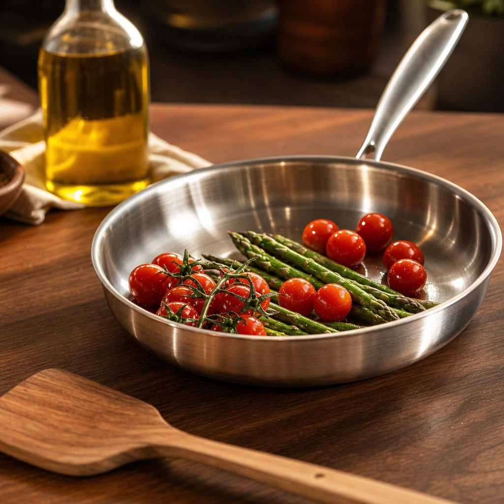 Threelayer steel thickened pan