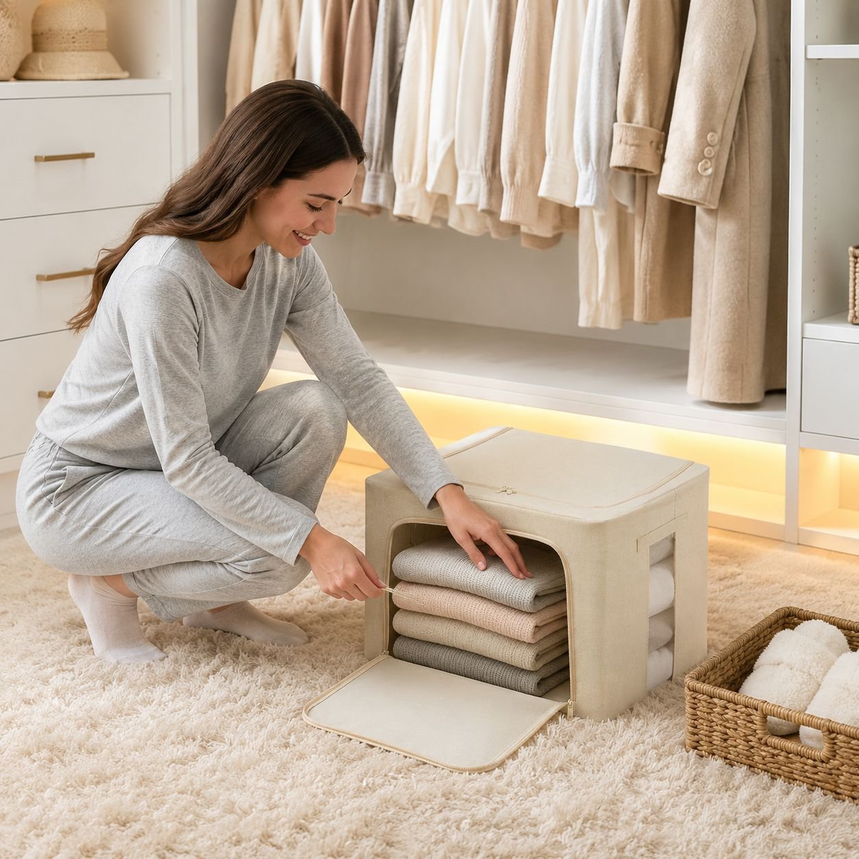 New Cotton Linen Storage Box
