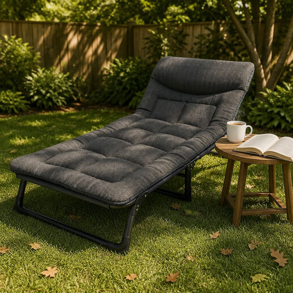 Portable Folding Single Nap Bed Multi-purpose Recliner for Office and Home