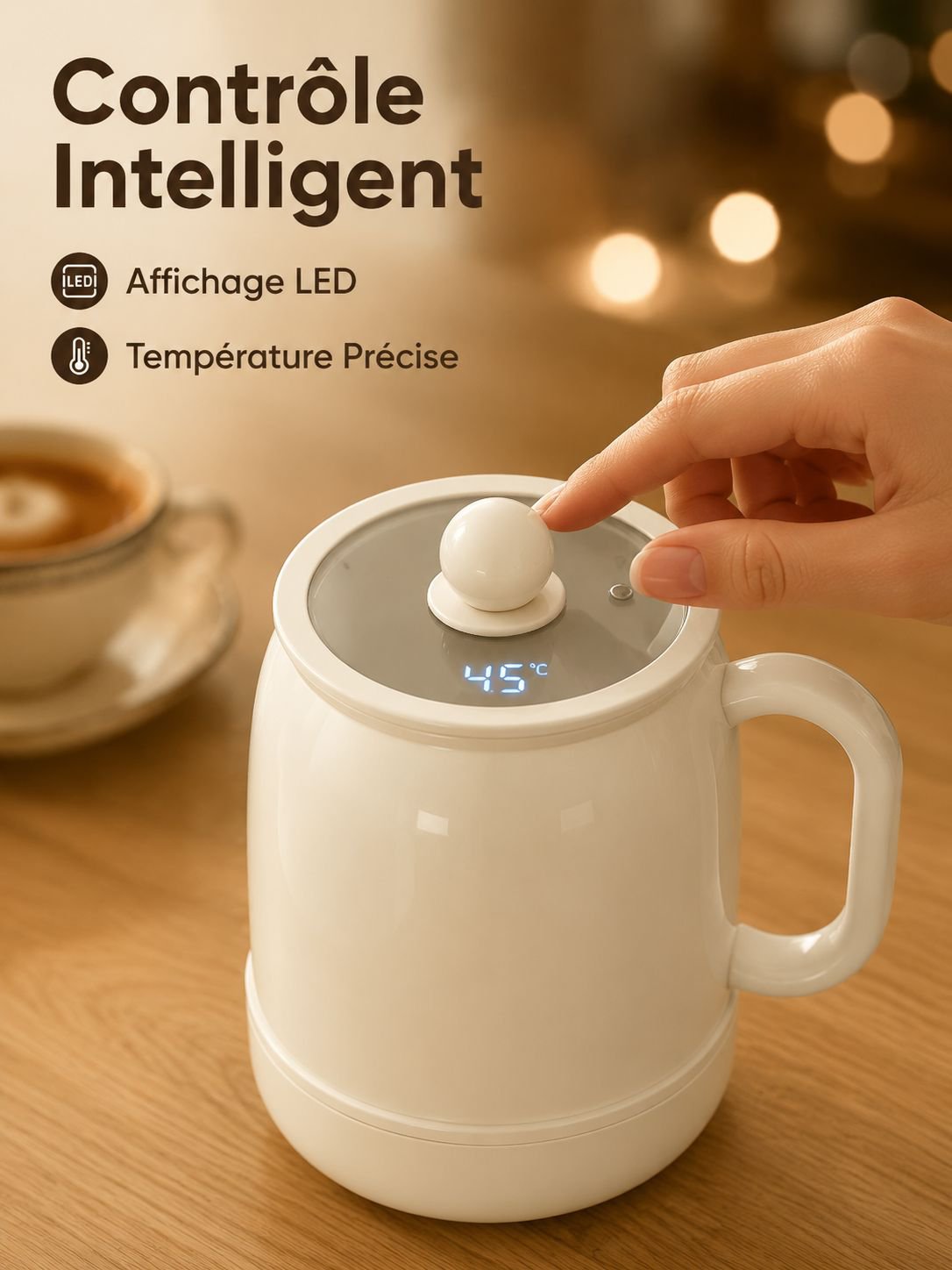 Tasse isolante multifonction intelligente, légère et portable