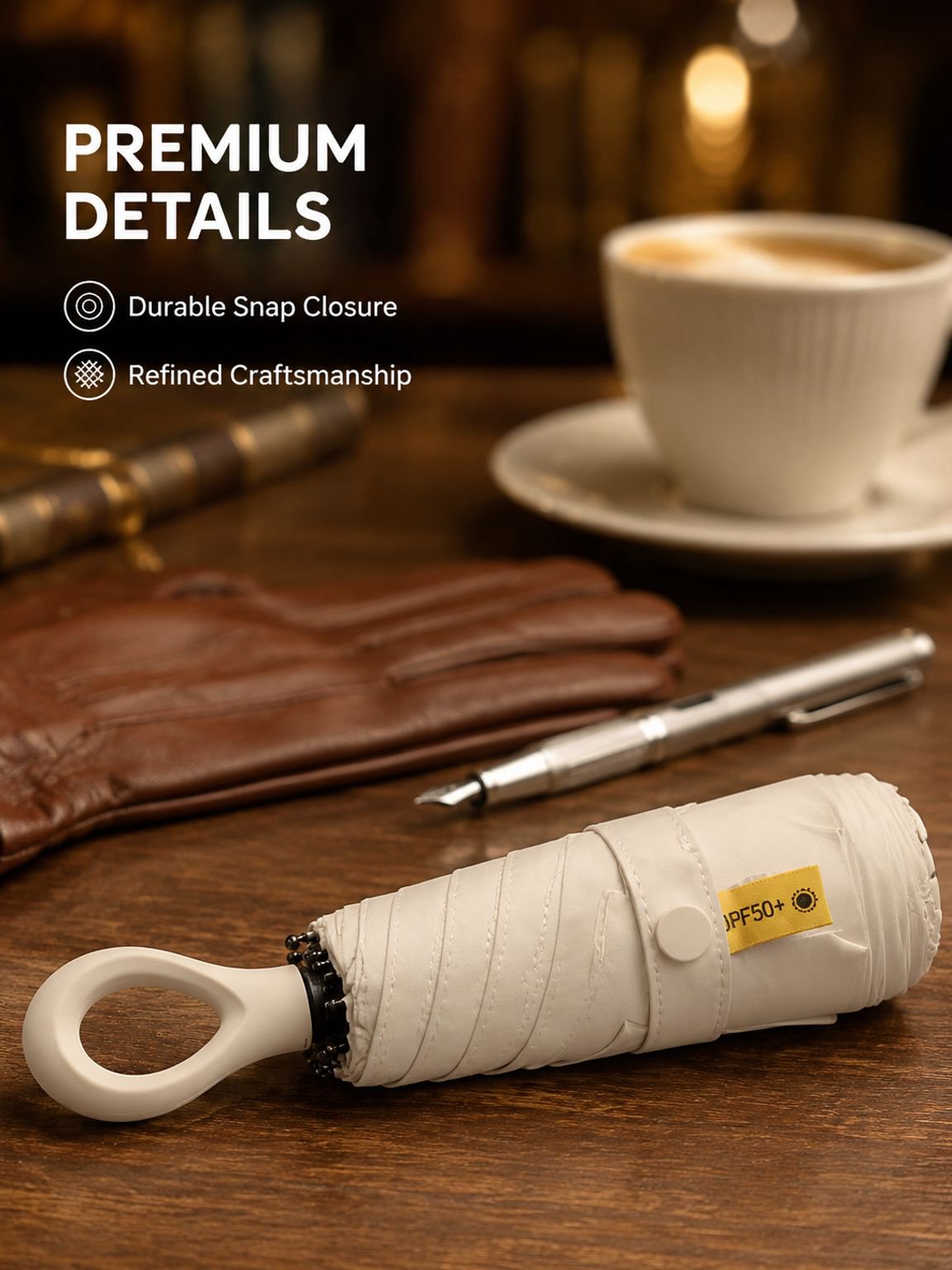 Portable Umbrella Sunscreen Vinyl Folding Mini Capsule Ultra Light Handle Finger Ring Umbrella