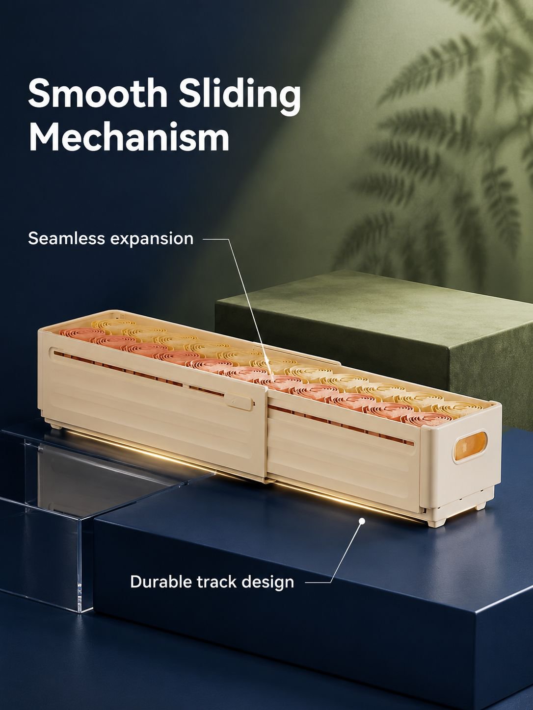 Expandable storage box for office supplies