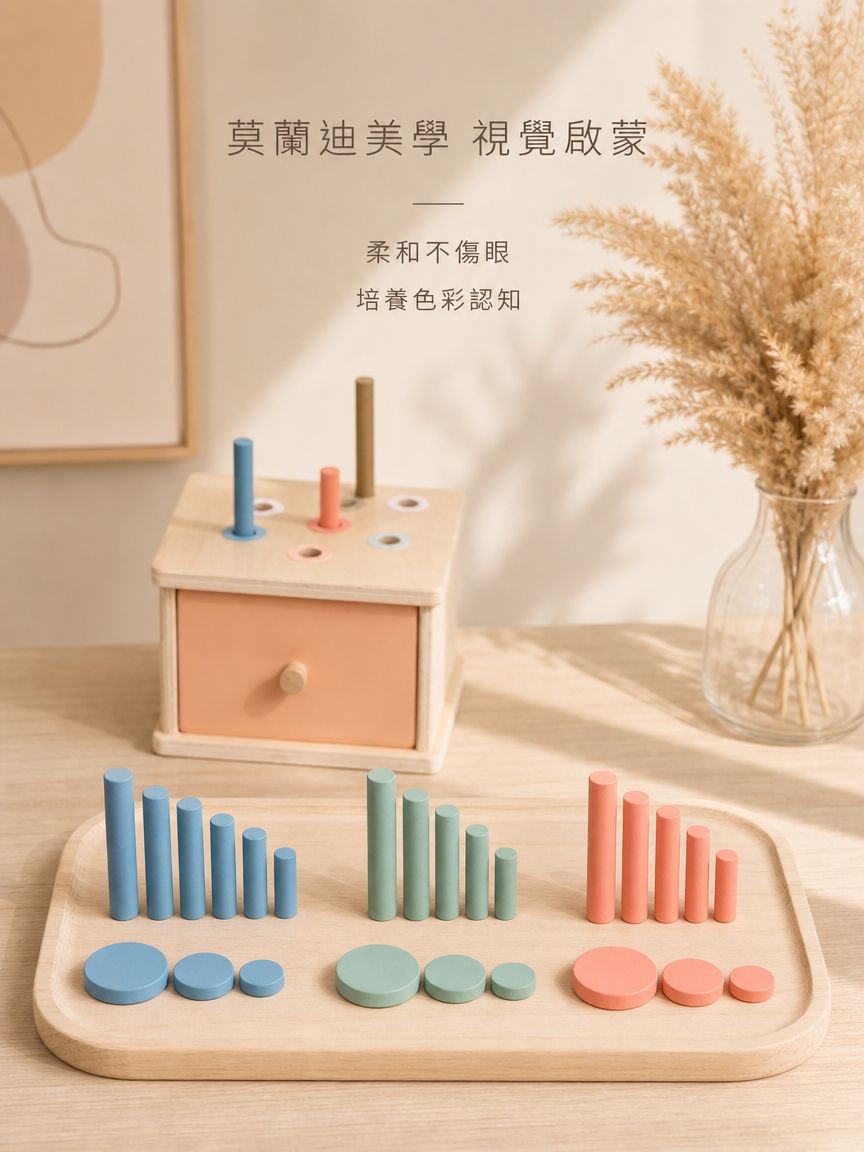 木製顏色認知投幣玩具