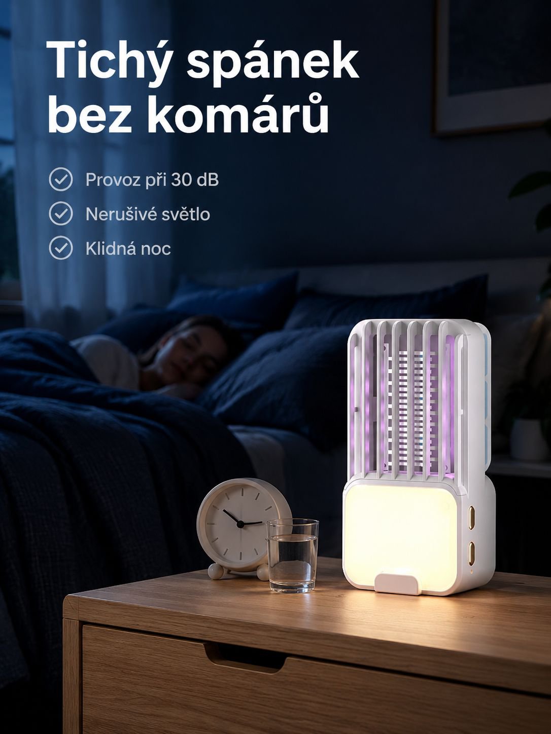Domácí vnitřní lampa na hubení komárů