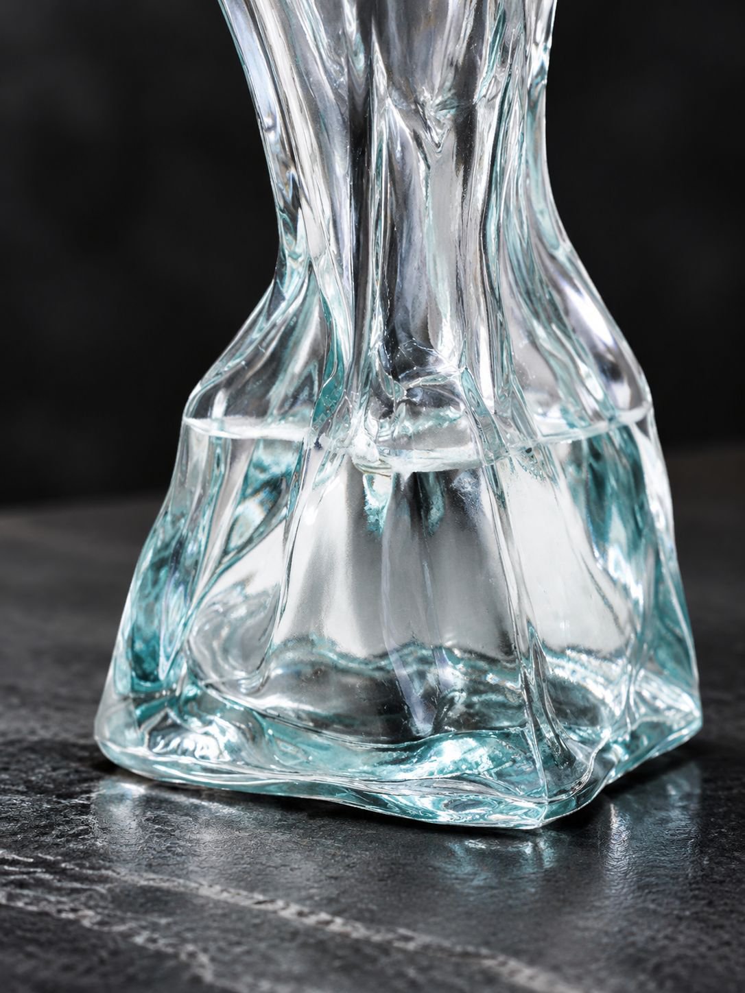 Glass Vase Decoration Irregular Transparent for Living Room Floral Arrangement