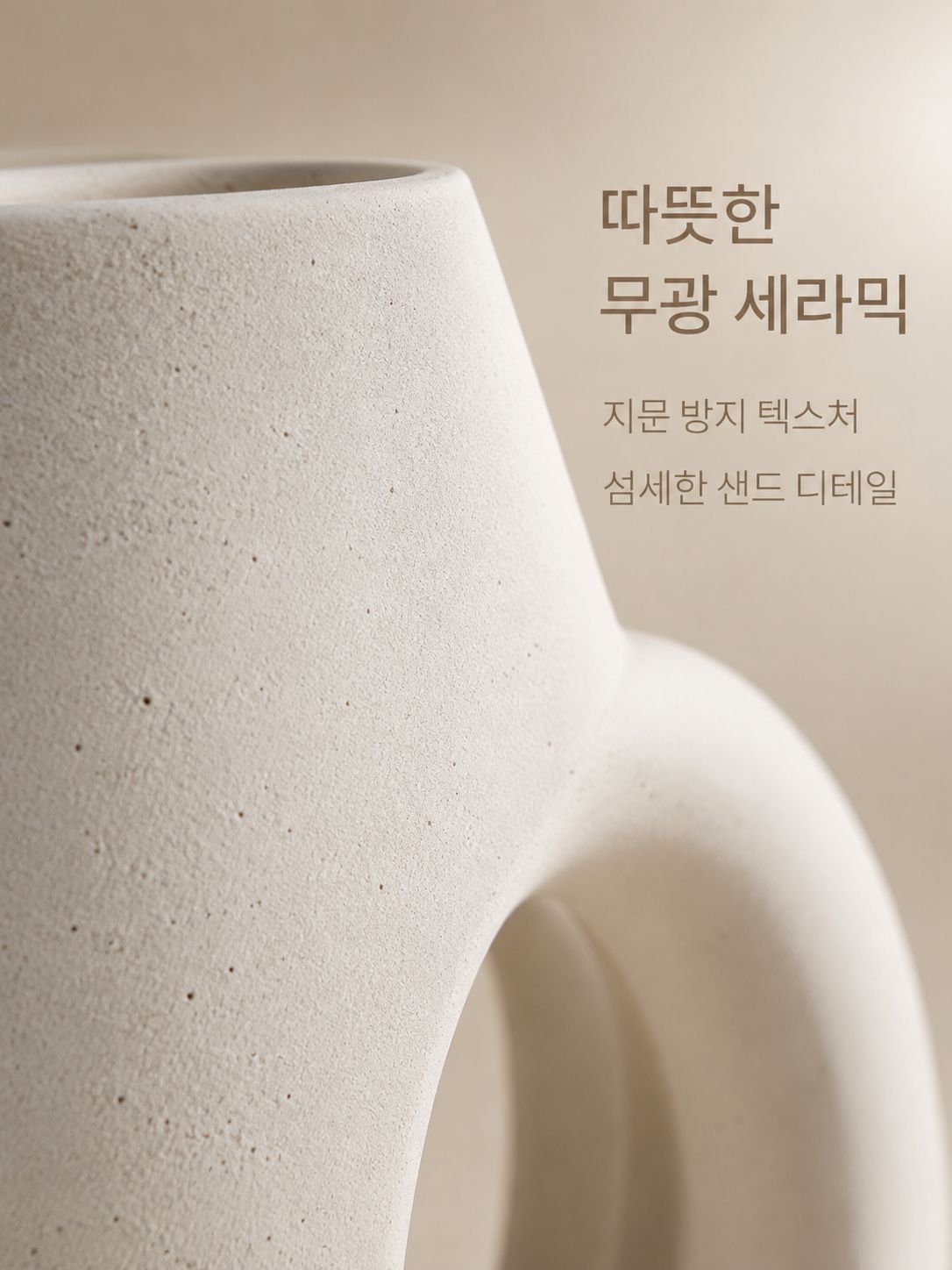 북유럽 스타일 흰색 도자기 꽃병