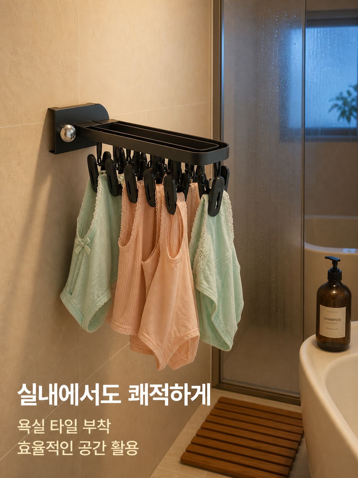 접이식 흡착식 옷걸이