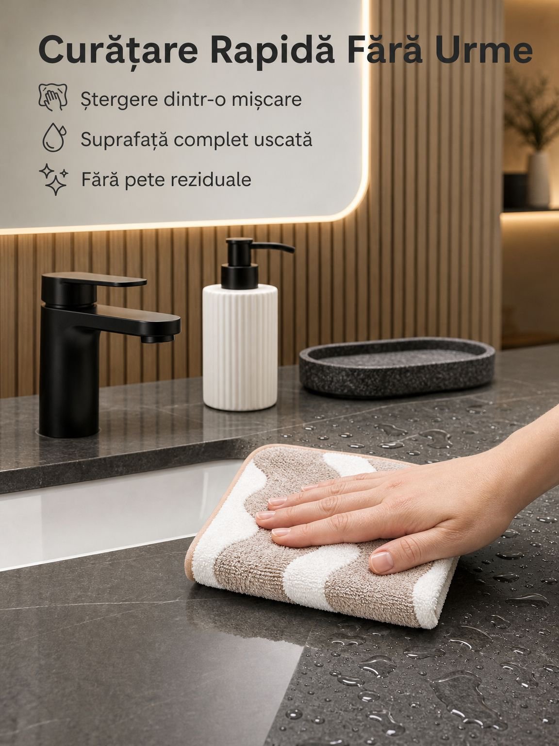 Prosop absorbant în două nuanțe