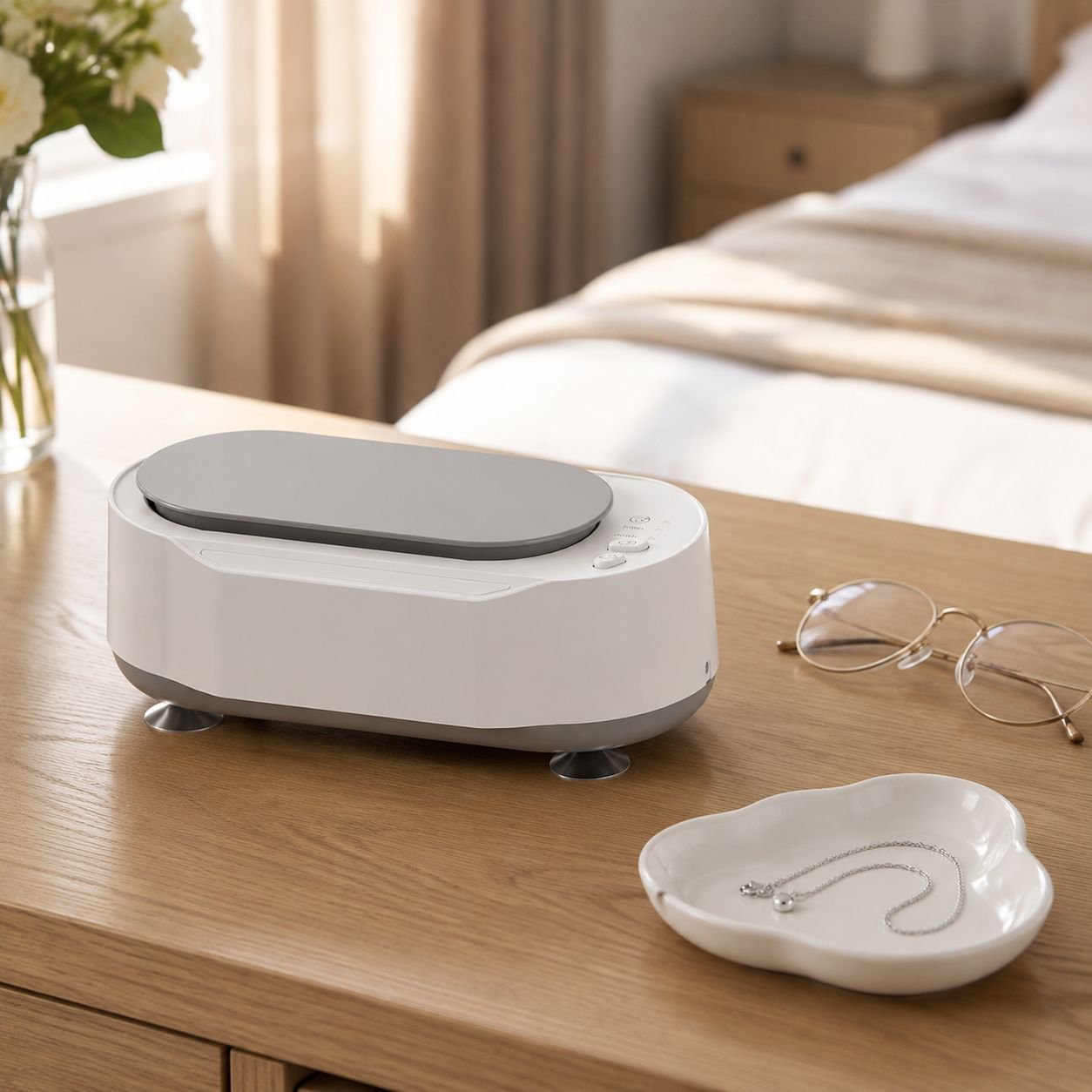 Multifunctional Ultrasonic Cleaner for Home Eyeglasses, Contact Lenses, and Jewelry