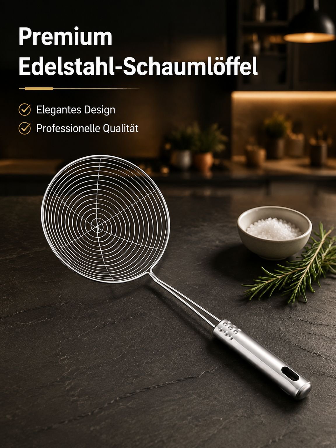 Edelstahl Schaumlöffel für die Küche