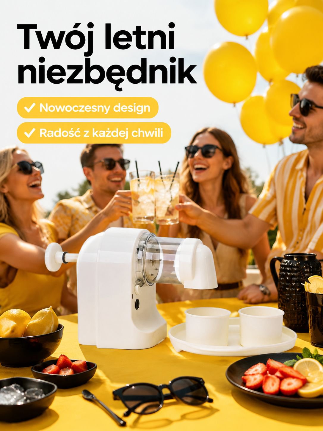 Bezprzewodowa maszyna do lodu śnieżnego – łatwa do przenoszenia