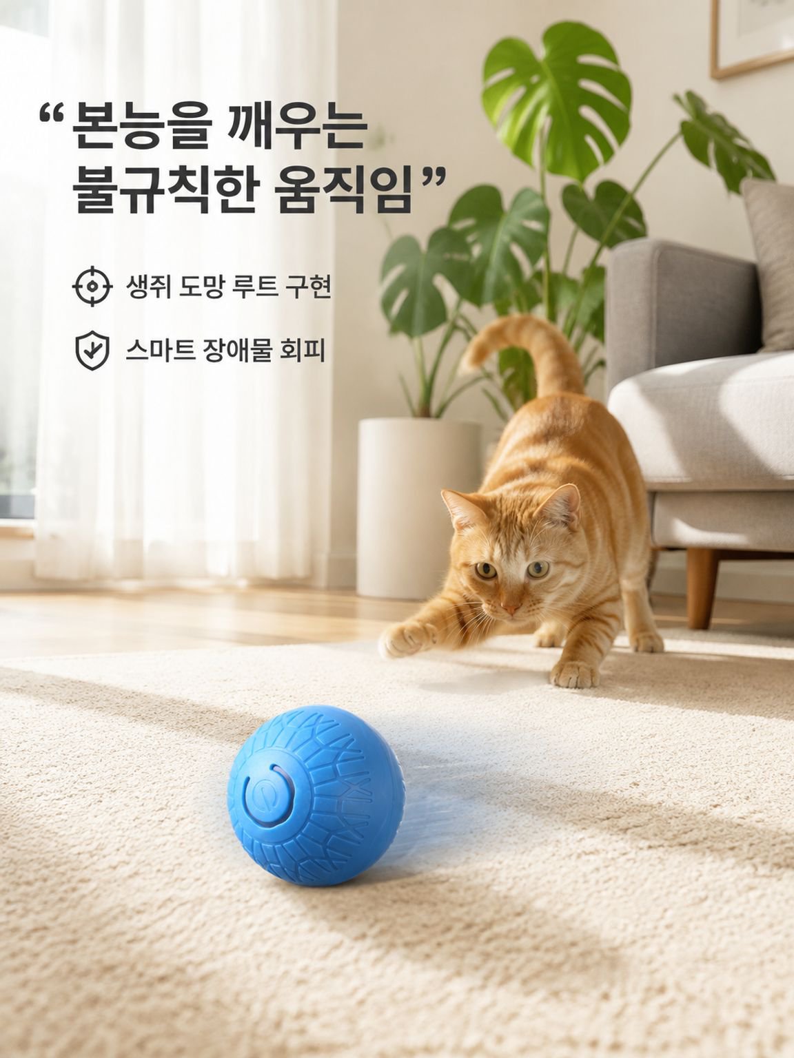 반려동물 스마트 점핑볼 구르는 공 장난감