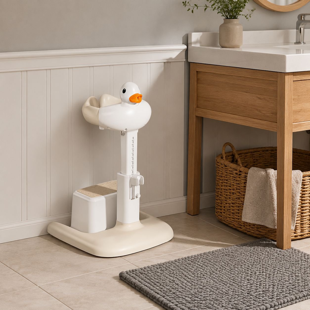 Non-slip Infant Bath Seat in a bathtub