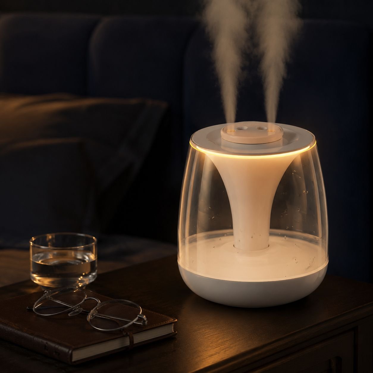 Humidificador de doble pulverización de gran niebla para interiores, pequeño y portátil con USB