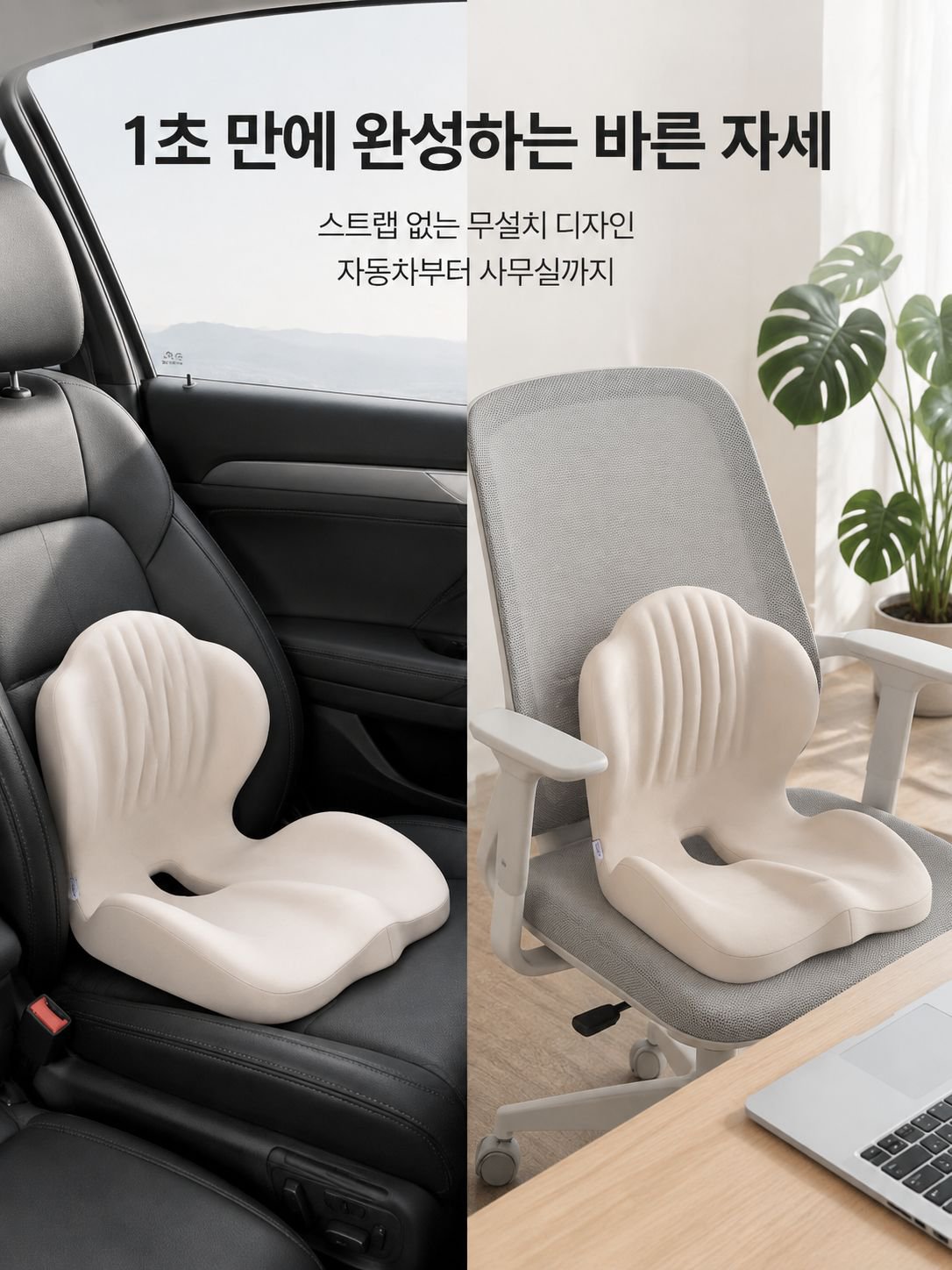 자동차 운전석 전용 메모리폼 요추 받침 쿠션