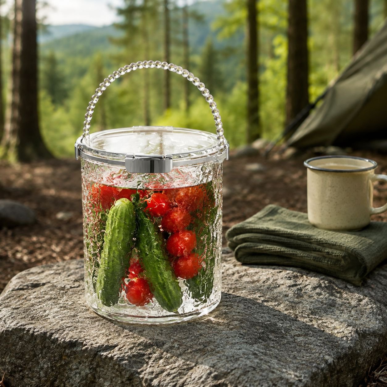 Durable ice bucket for food and drink storage