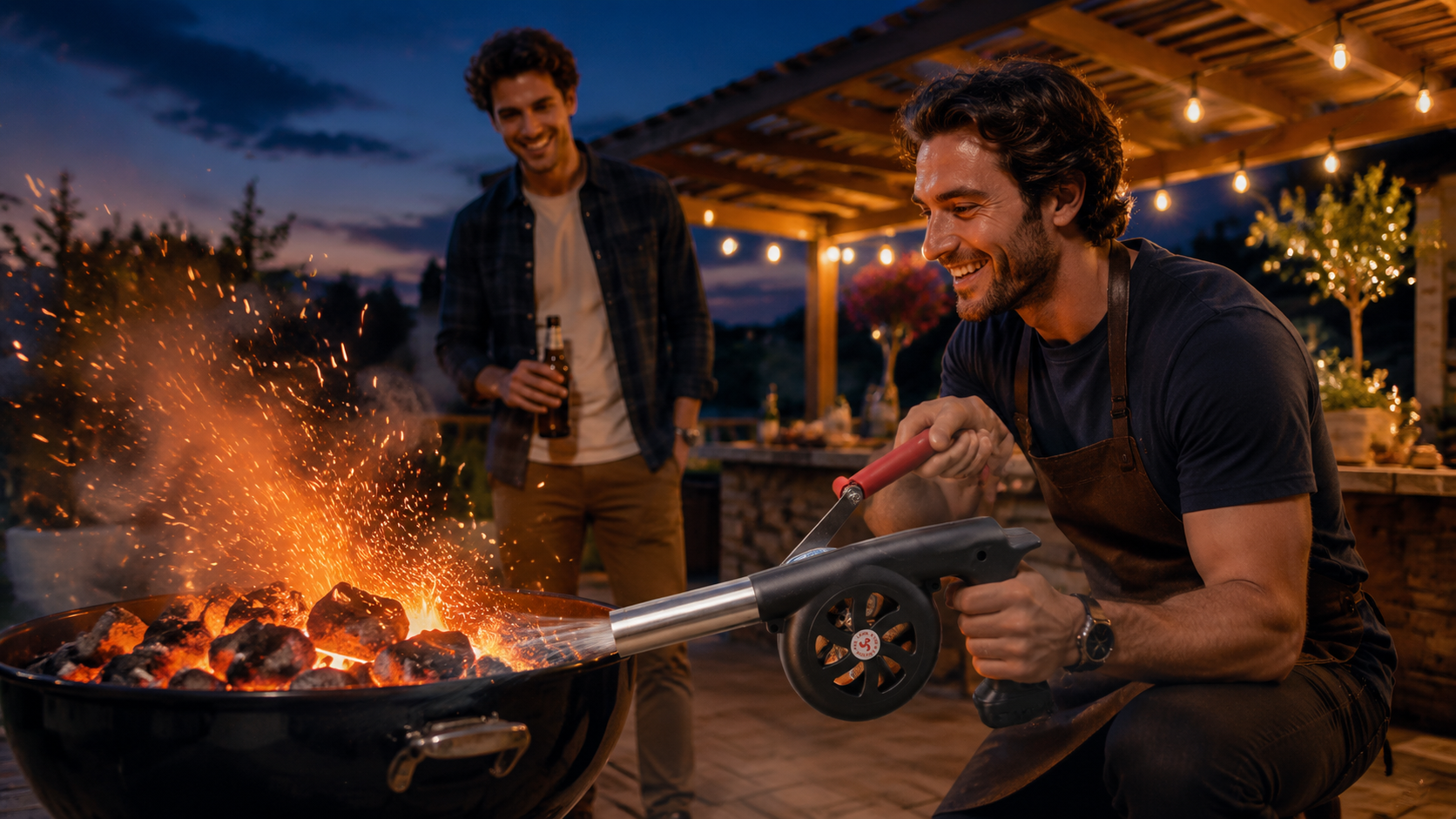 No batteries needed - just hand-crank and direct the airflow.