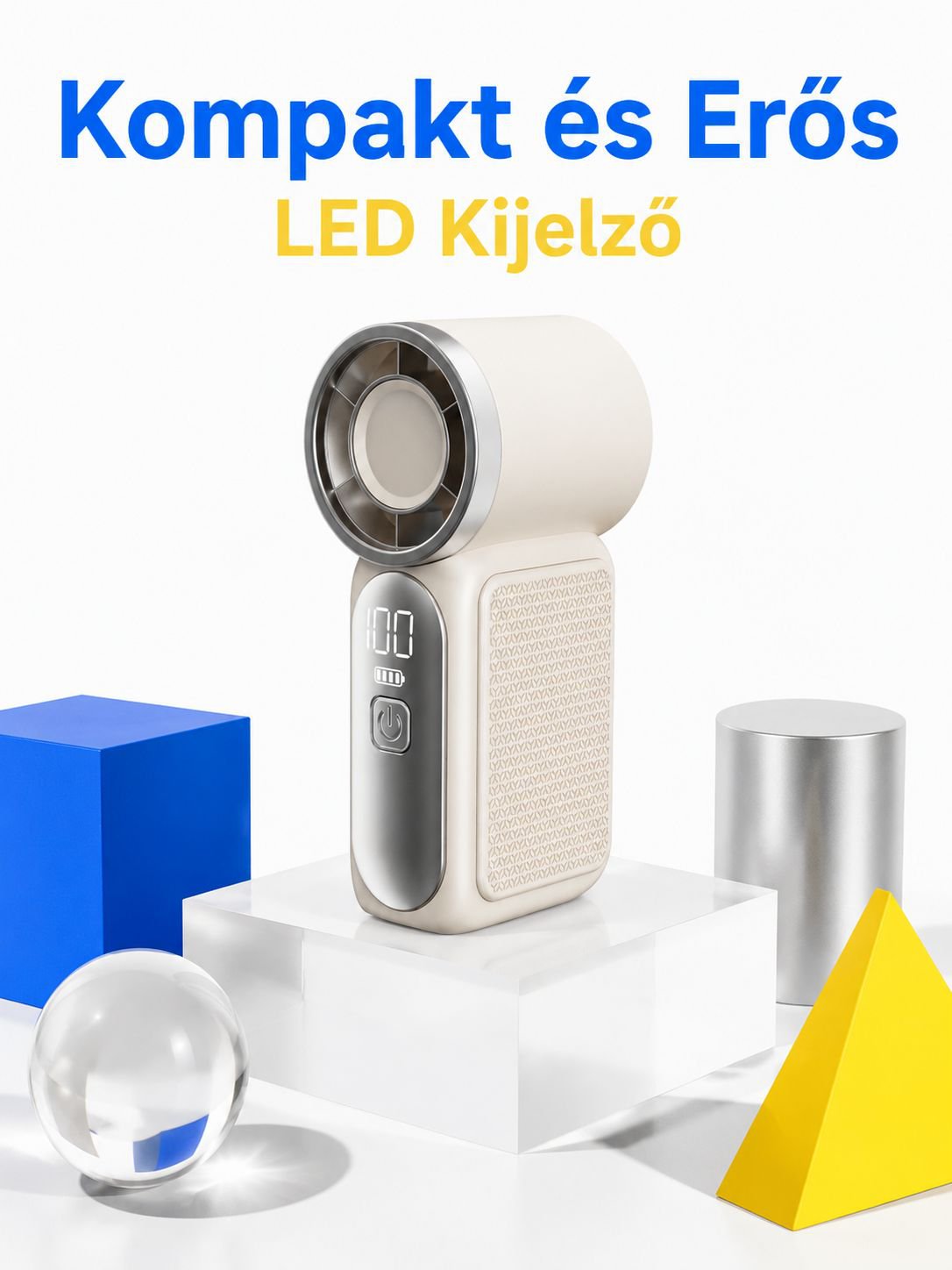 Hordozható kézi USB-s ventilátor, kültéri használatra
