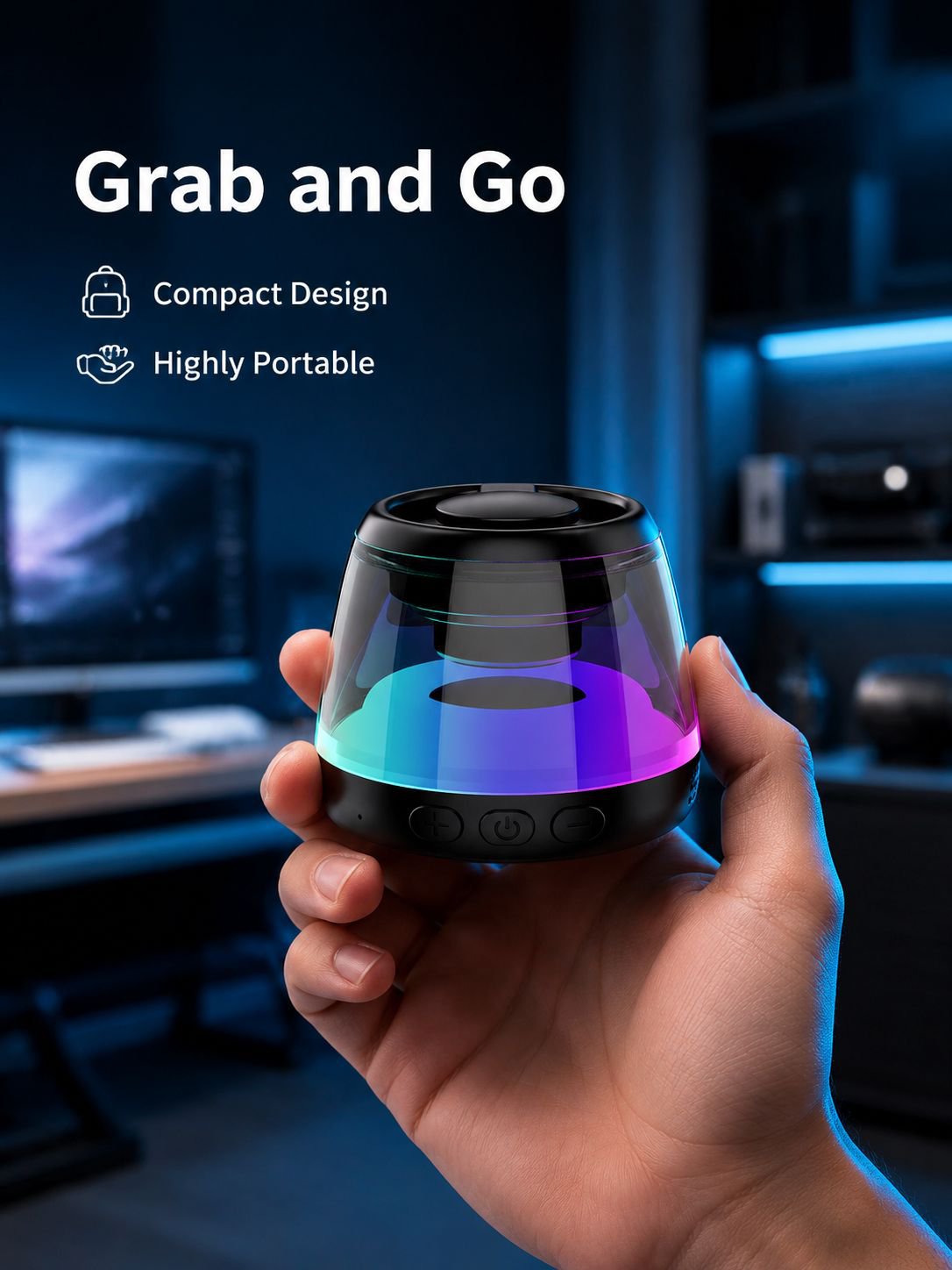 RGB Colorful Lighting Magnetic Bluetooth Speaker
