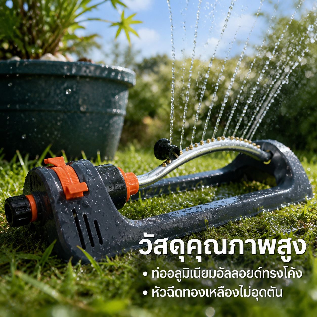 หัวฉีดน้ำอัตโนมัติหมุนได้ 180°