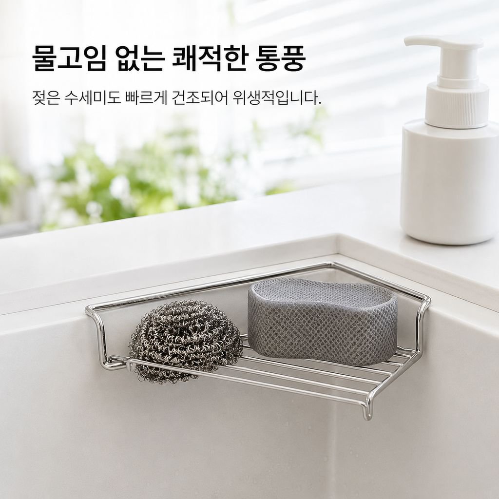 스테인리스 싱크대 배수 바구니 다기능 주방 야채 세척 및 식기 정리대