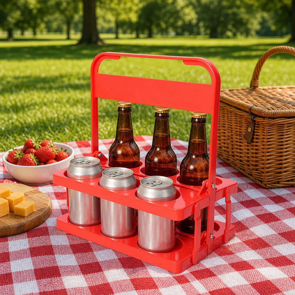 Lightweight beverage storage basket for parties