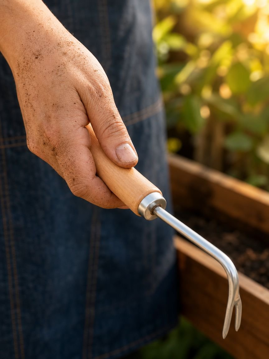 Rust-resistant weeding tools for precise gardening