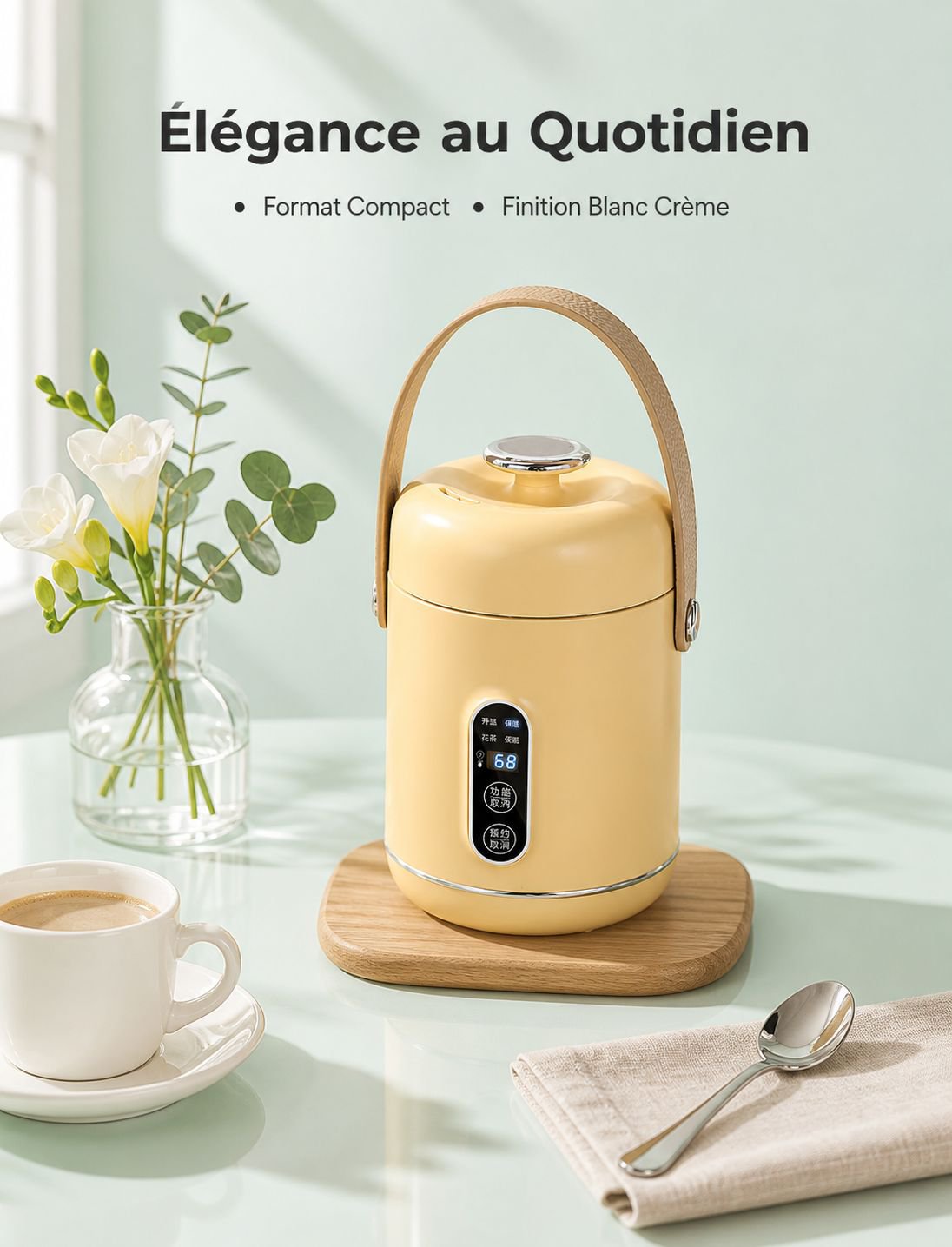 Cocotte électrique portable pour soupe et bouillie
