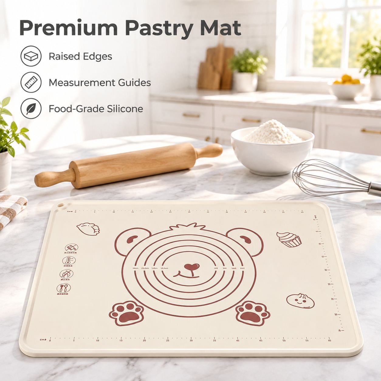 Non-slip Heat-resistant Food Grade Dough Mat