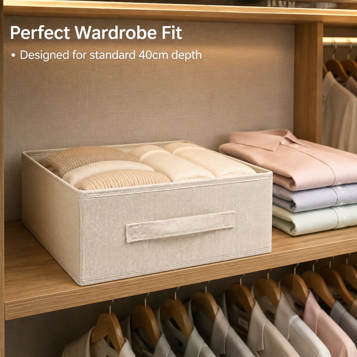 Foldable Cotton-Linen Clothes Storage Basket