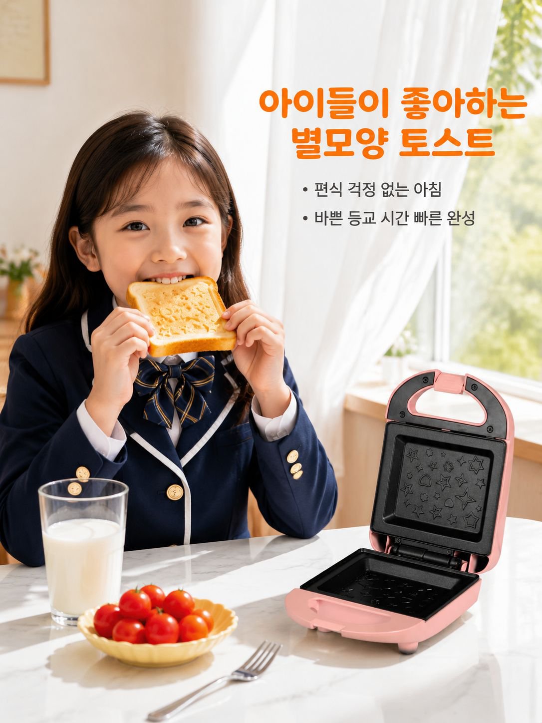 가족용 아침식사 조리기