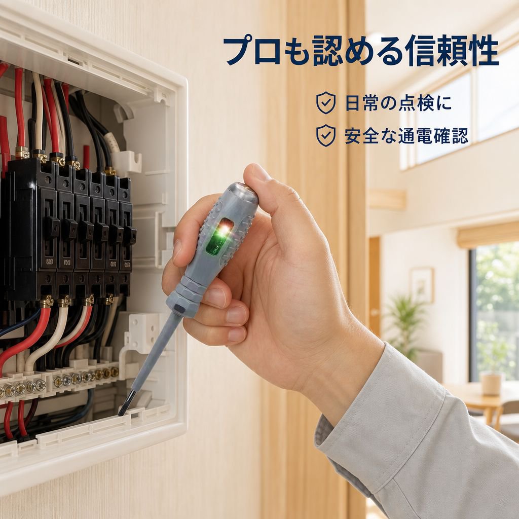 電工専用検出電気ペン ダブルライト断線テストドライバー ゼロファイア感応電気ペン
