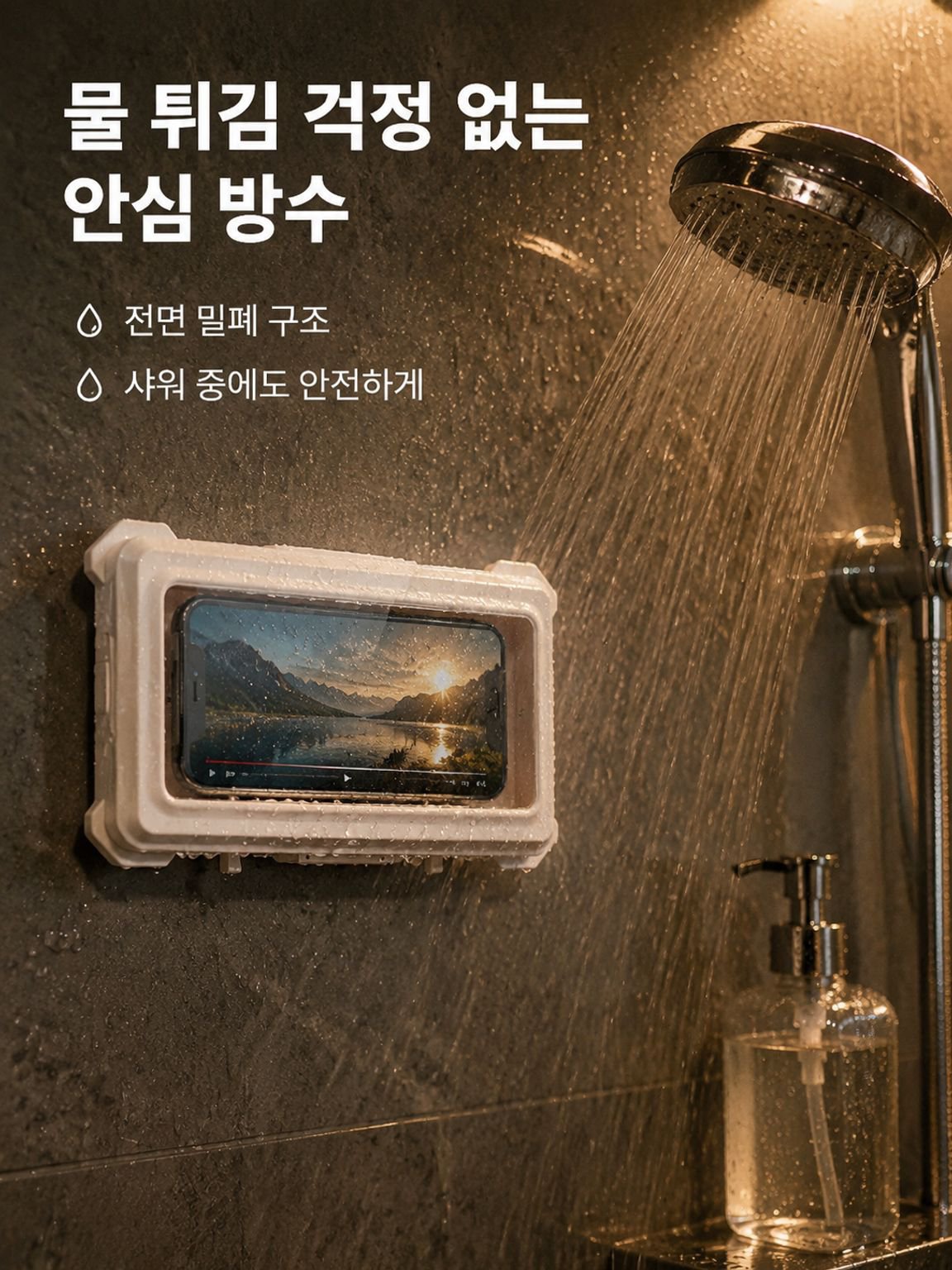 욕실 방수 회전 휴대폰 케이스