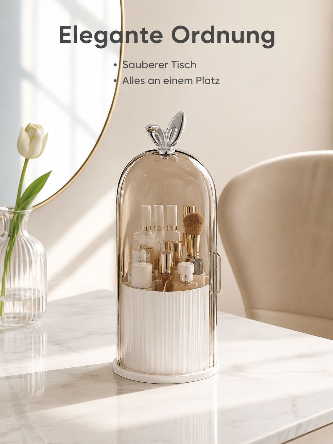 Drehbare Kosmetikaufbewahrungsbox für Make-up