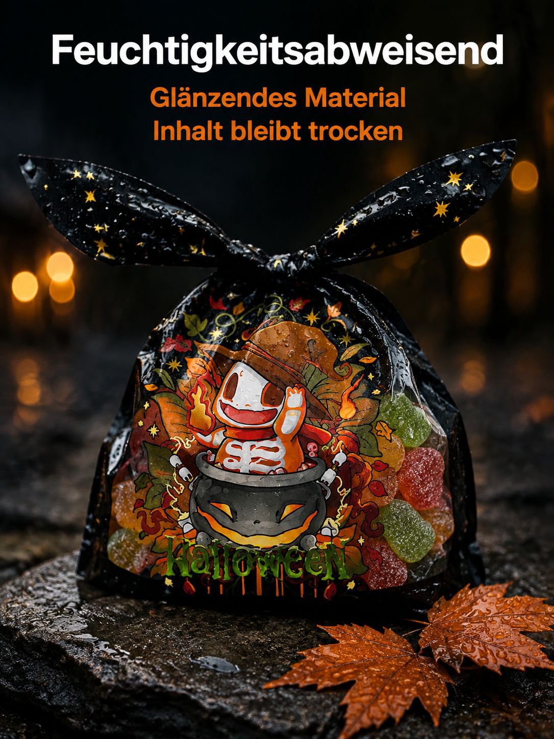 Bunte Halloween Tüten für Party, Schule und Feier