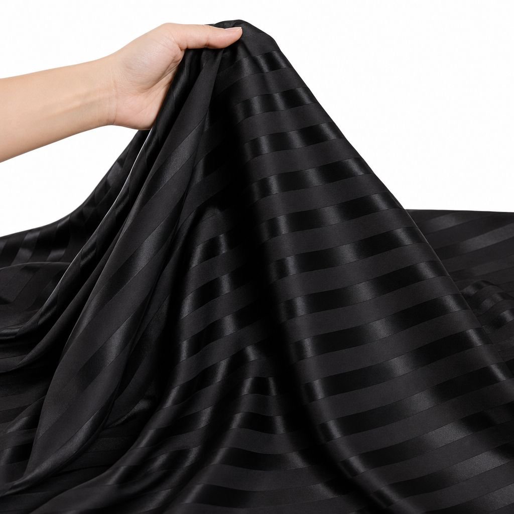 American light luxury three-piece silk bedding ensemble