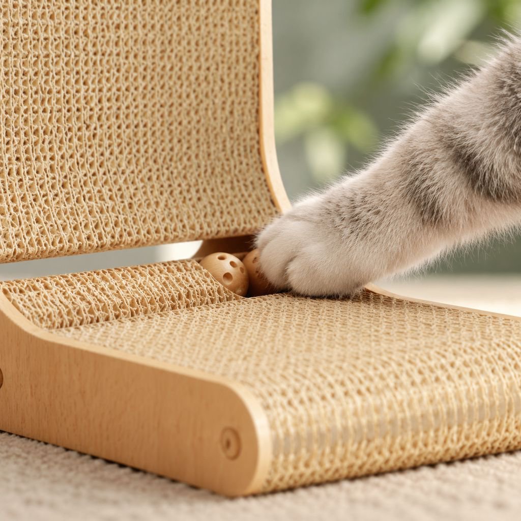猫専用L字型スタンド爪とぎボード｜頑丈で使いやすい爪とぎ器