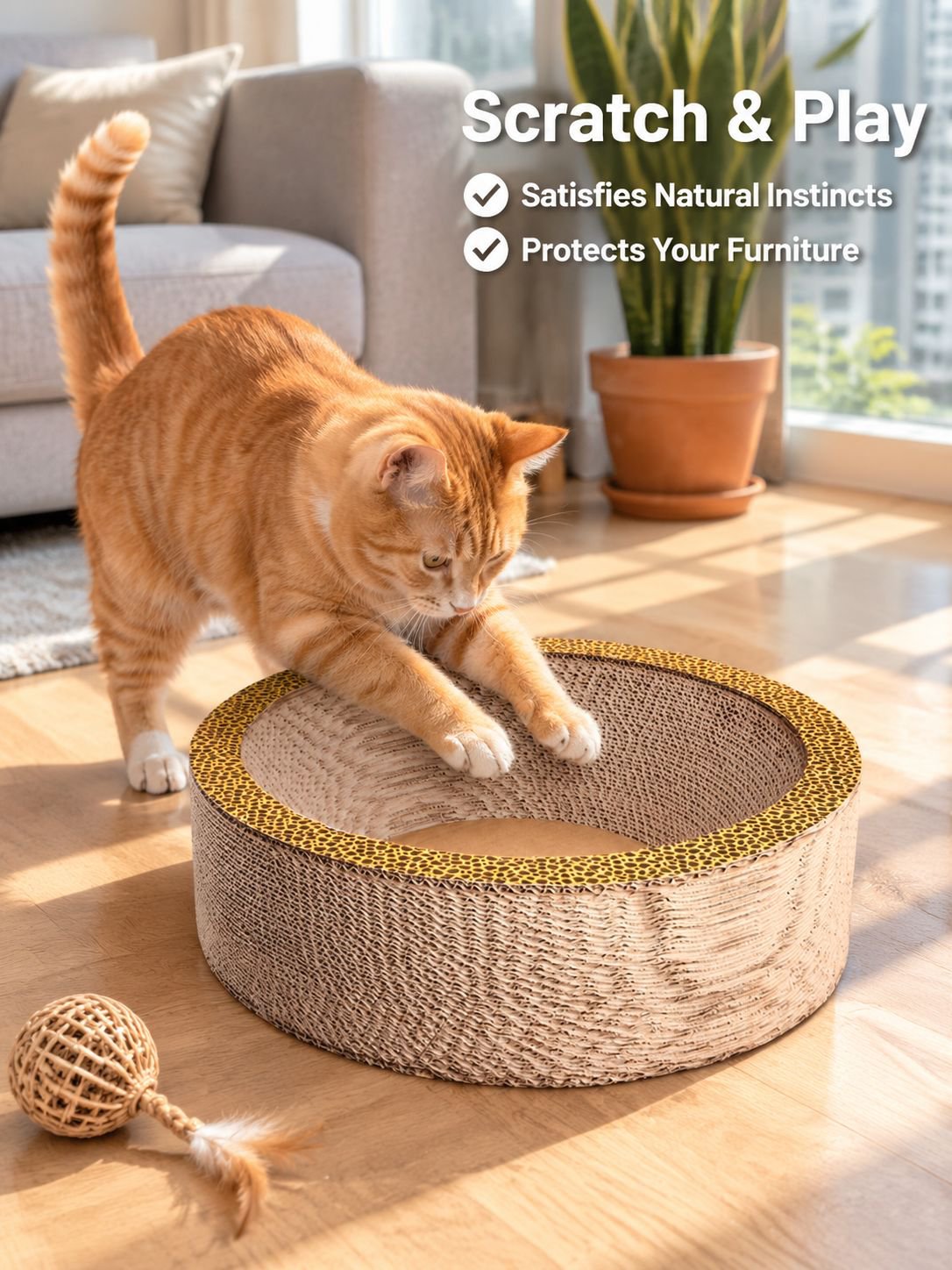 Cat scratching post/cardboard nest