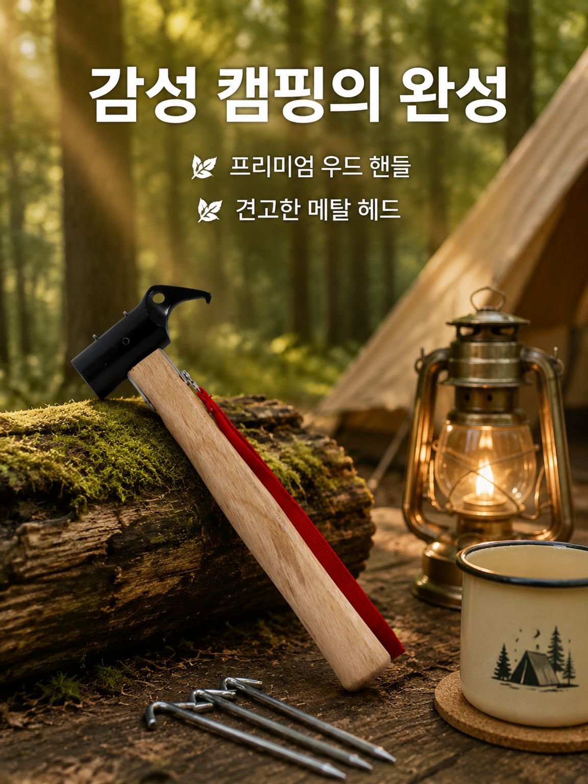 실용적인 원목 손잡이 다용도 망치